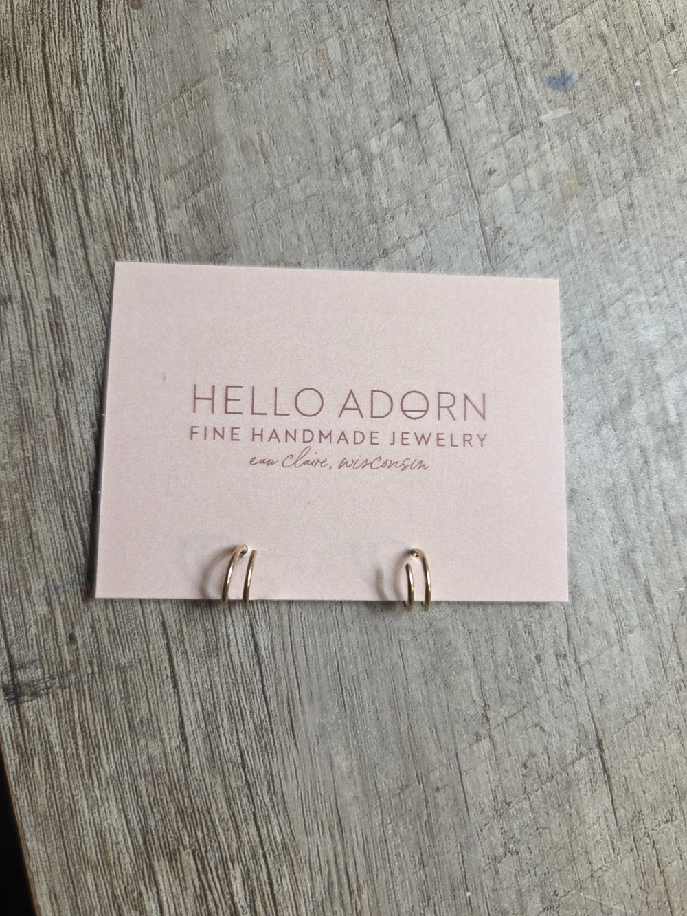 Hello Adorn Gold Double Hoop Earrings
